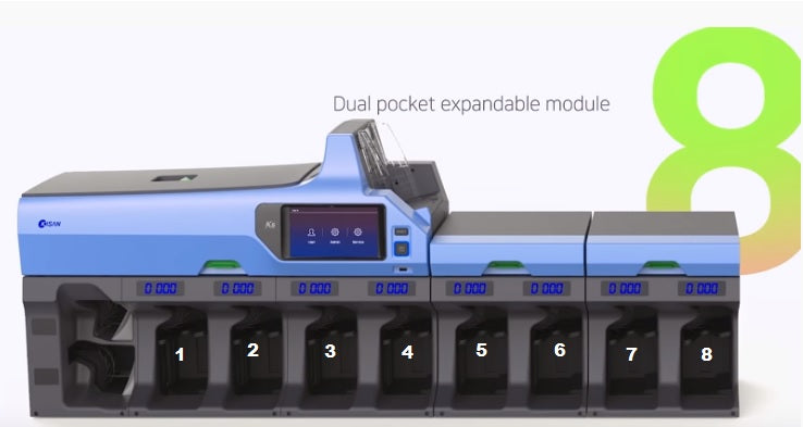 Kisan K-6 Premium Modular Mixed Currency Discriminator for Cash Centers